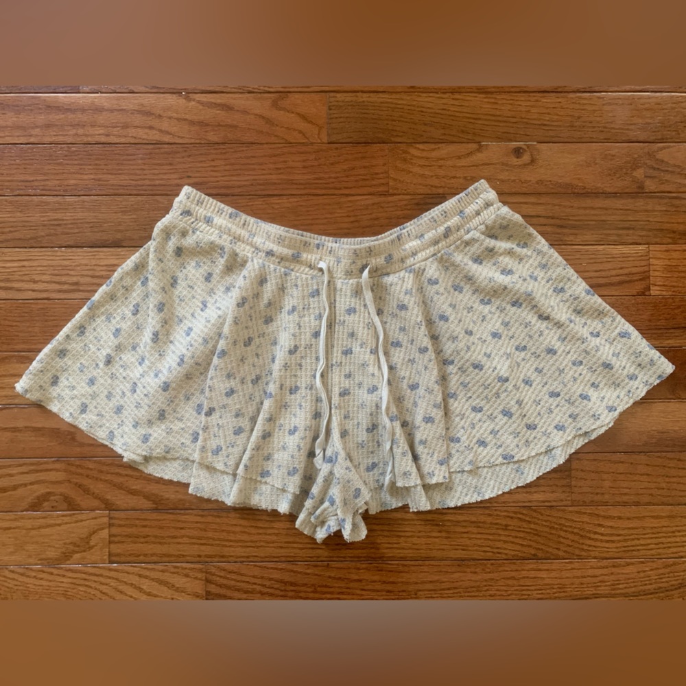 Altar’d State Mini Floral Waffle Knit Shorts